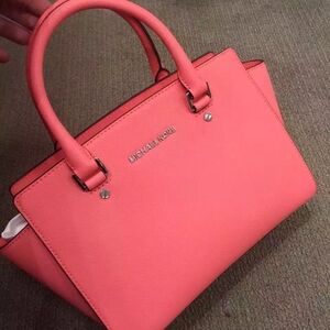 Michael Kors Selma Medium Satchel Watermelon
